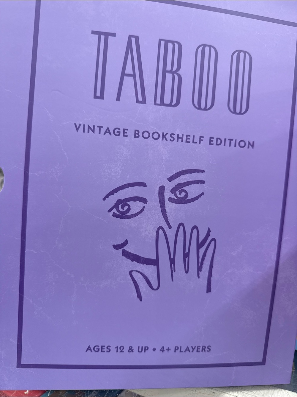 Taboo Vintage Bookshelf Edition Party Game - Purple